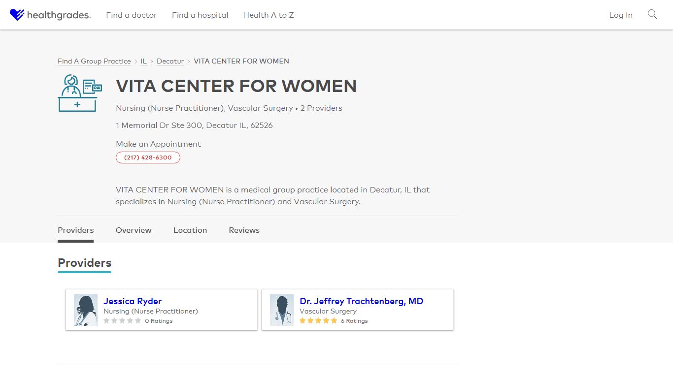 VITA CENTER FOR WOMEN, Decatur, IL - Healthgrades